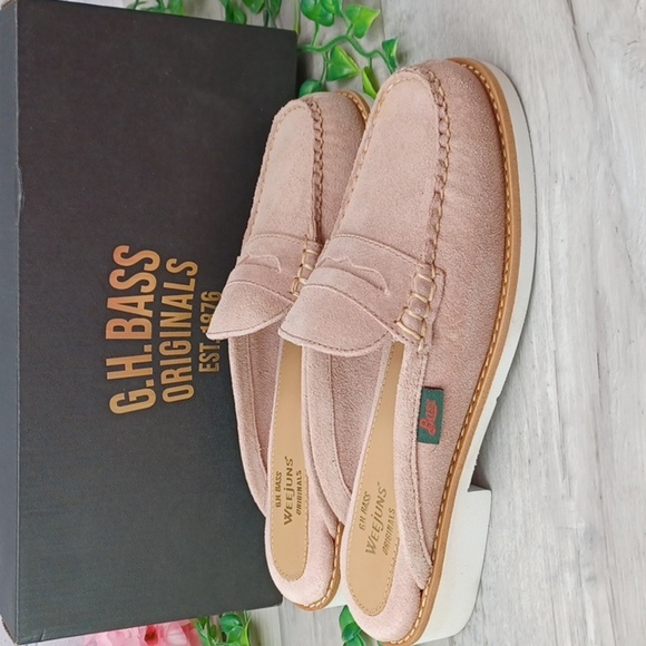 G.H. Bass Suede Original Loafer Mule NIB - Picture 4 of 8